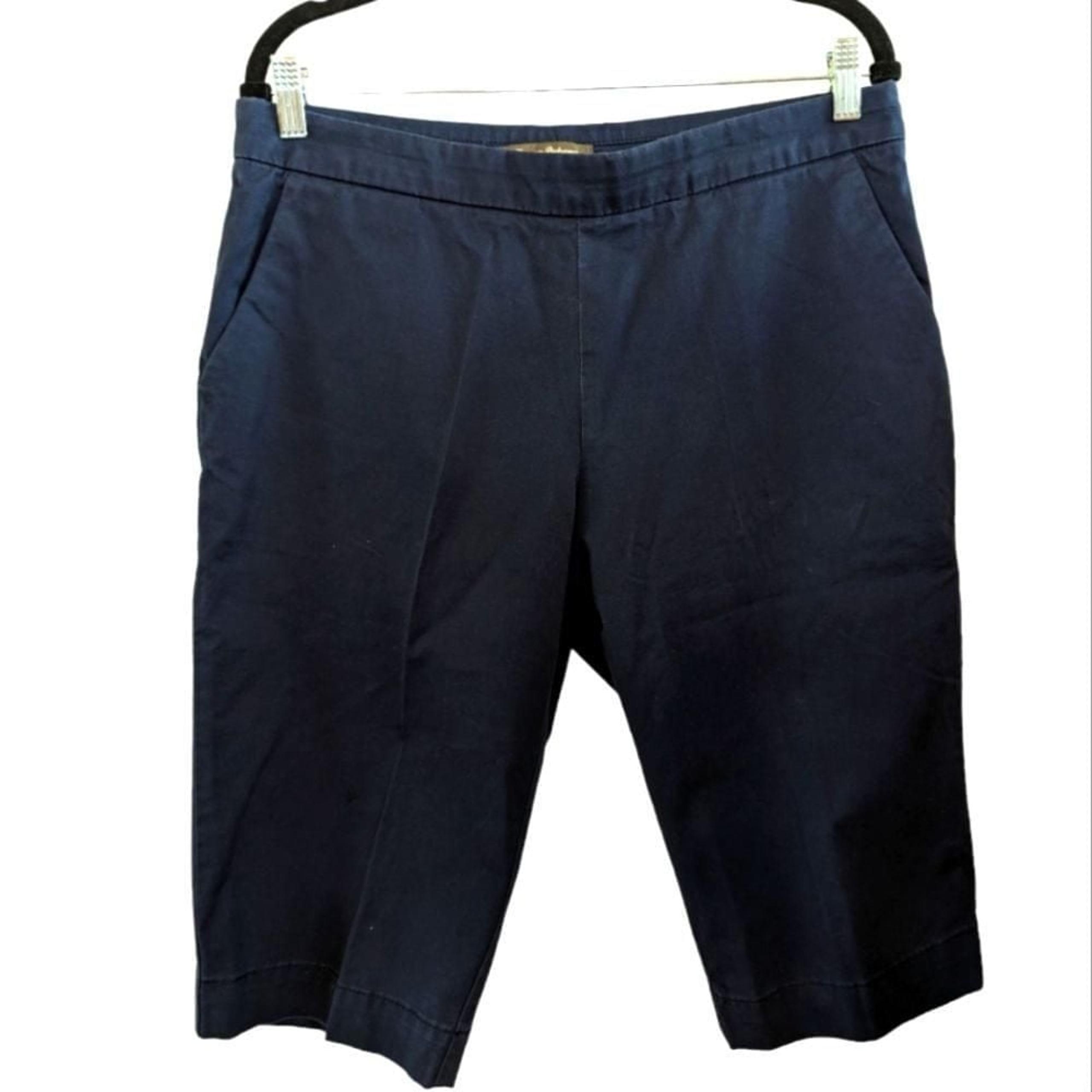 Tommy Bahama Navy Side Zip Bermuda Shorts Size 12 GUC
