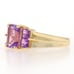 Yellow Gold Amethyst Ring - 14k Rectangle & Square 3.30ctw V2971