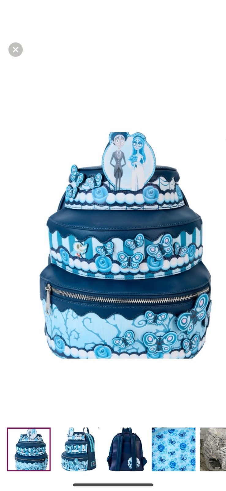 Loungefly Corpse Bride Wedding Cake Figural Mini Backpack