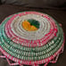 Hand made basket tray with date palm leaves for décor kitchen dining table usage