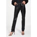 Good American Good 90's Faux Leather Trousers Black Drawstring Size 3 NWT's
