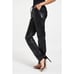Good American Good 90's Faux Leather Trousers Black Drawstring Size 3 NWT's
