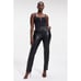 Good American Good 90's Faux Leather Trousers Black Drawstring Size 3 NWT's