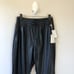 Good American Good 90's Faux Leather Trousers Black Drawstring Size 3 NWT's