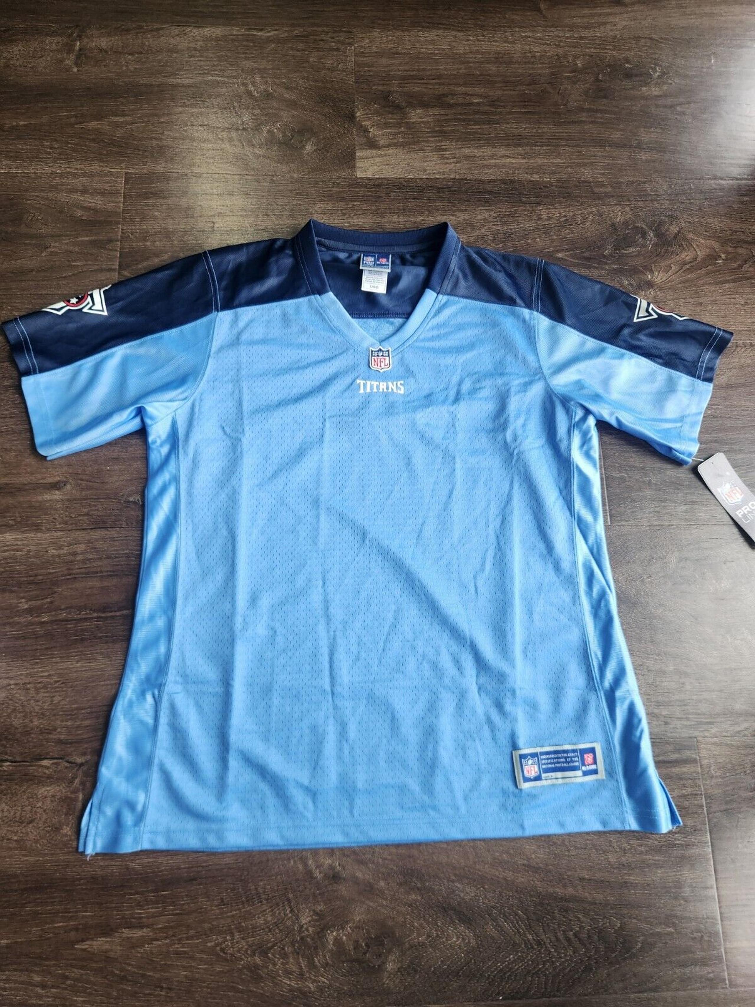 Tennessee Titans Blue  Pro Line Blank Jersey Women’s Large New With Ta