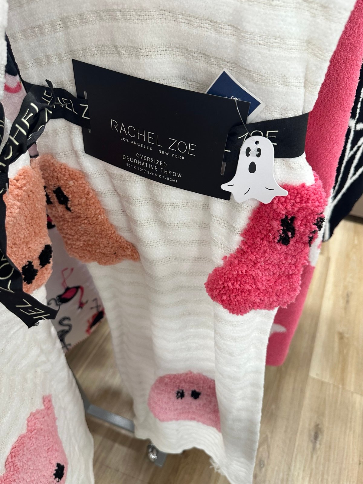 Rachel Zoe Pink + Purple Ghost Blanket 50x70