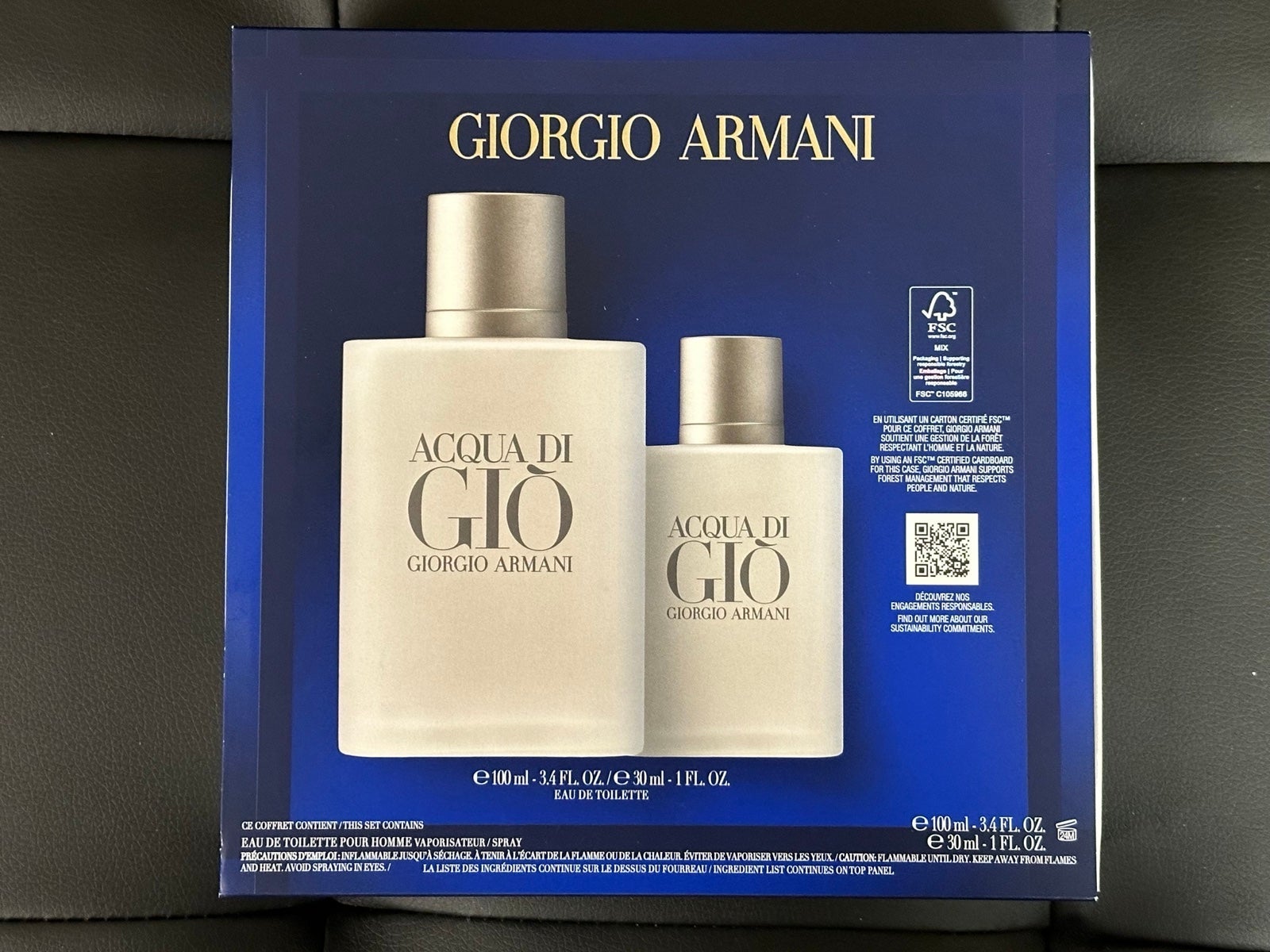 ACQUA DI GIO 2 PIECE GIFT SET (BRAND NEW IN BOX, NEVER USED)