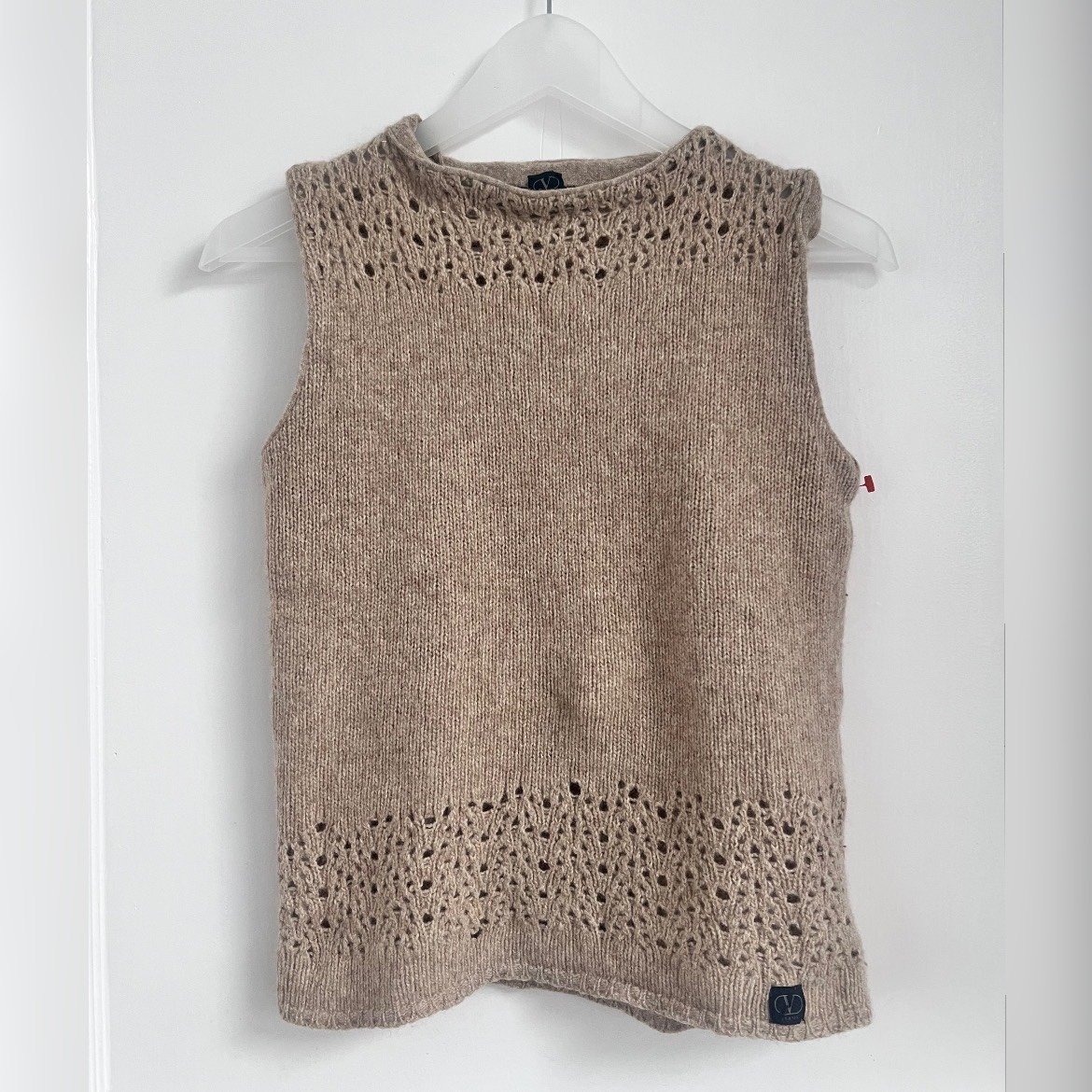 Valentino Knit Wool Sweater Blouse with eyelet detail Size XS