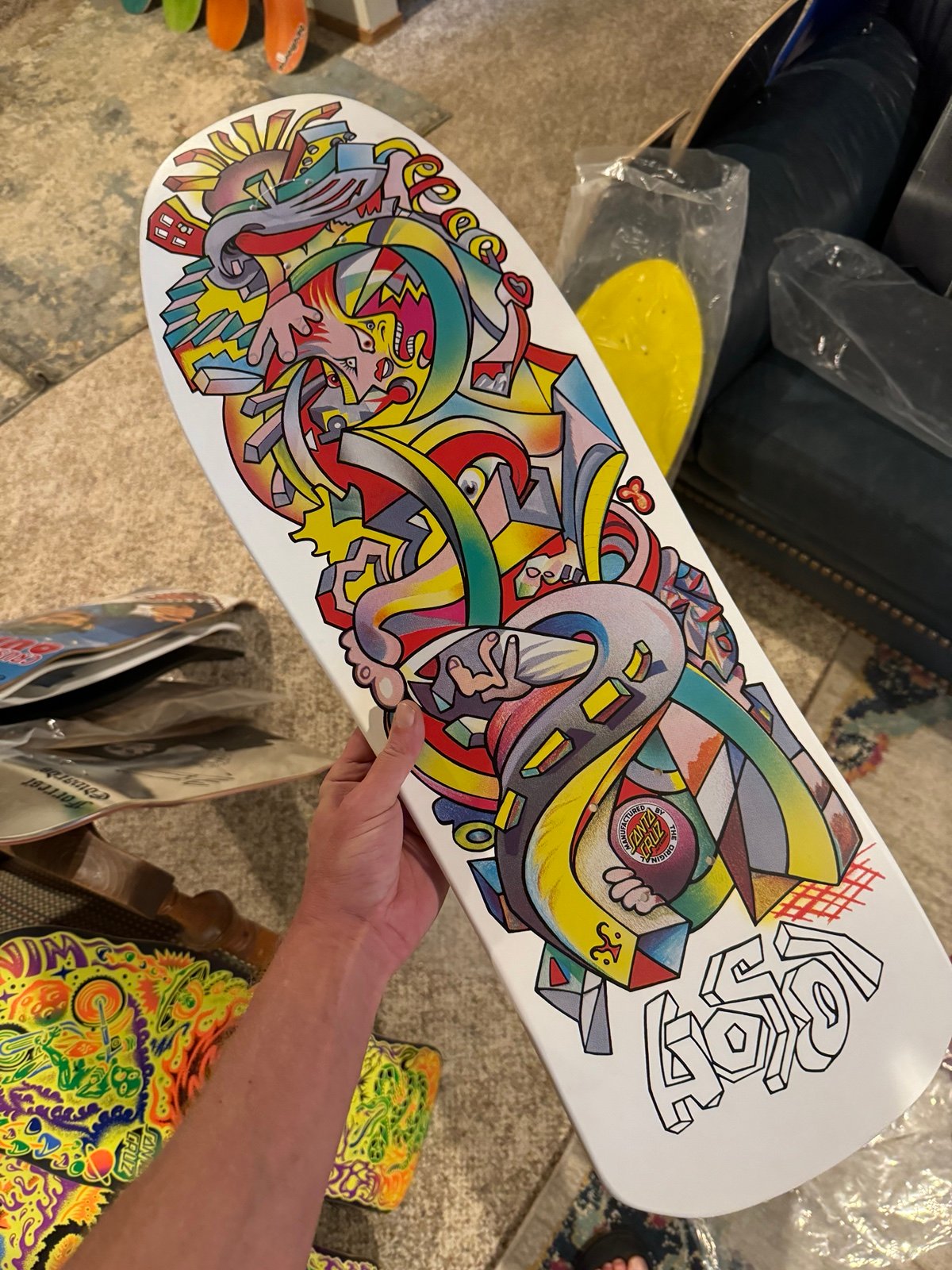 Santa cruz hosoi picasso skateboard