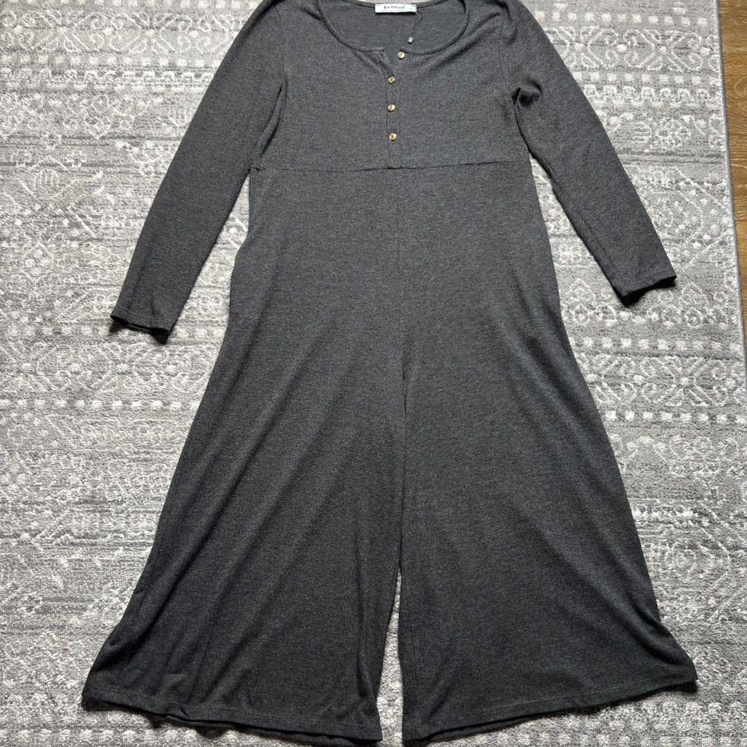Three Bird Nest Simply Comfort Jumpsuit Womens XL Knit Oversized Lagenlook