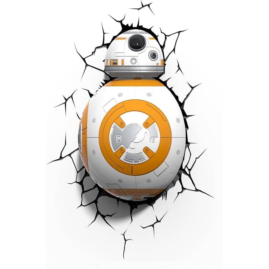 NIB Star Wars BB-8 3D Deco Light LED Wall Decor Lights Up Disney 12x9 Kids Room