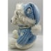 Disney Exclusive White Winnie the Pooh 12 Stuffed Plush Blue Sweater Snowflakes