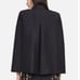 BCBG Black Ryder Fur Trim Pancho Cape S