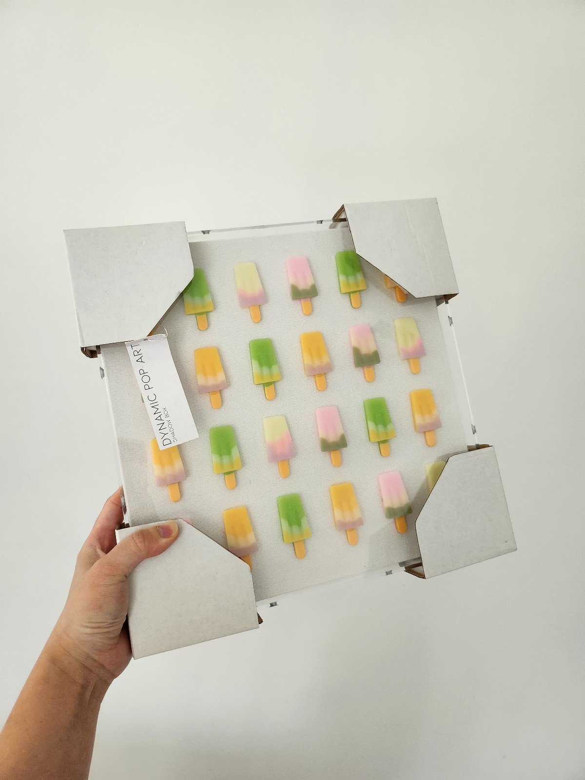 New Dynamic Pop Art Colorful Summer Popsicles Icecream Acrylic Shabow Box