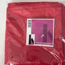 New 12 square red linen cloth napkins wrinkle resistant 17 x 17