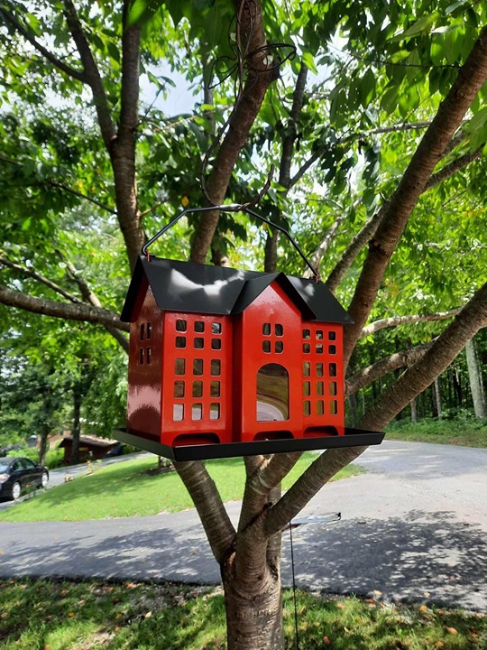 Hanging Bird Feeder, Outdoor Bird Feeder, Metal Bird Feeder, 5.6LB with Three Sm