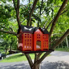 Hanging Bird Feeder, Outdoor Bird Feeder, Metal Bird Feeder, 5.6LB with Three Sm