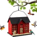 Hanging Bird Feeder, Outdoor Bird Feeder, Metal Bird Feeder, 5.6LB with Three Sm