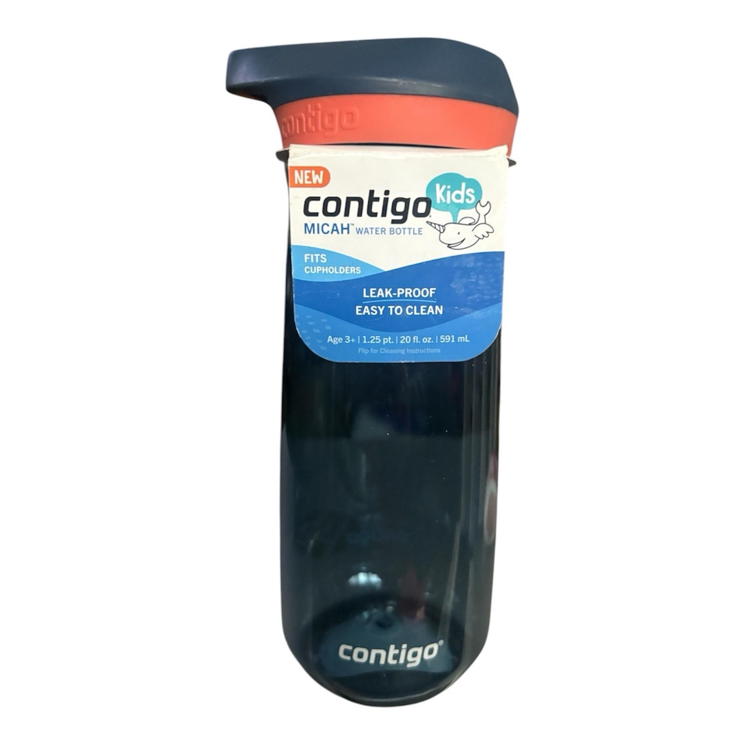 Contigo Kid's 20 oz. Micah Water Bottle with Simple Lid Blueberry Wide Mouth