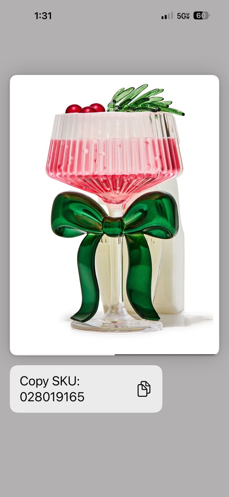 Bath & Body Works Merry Cocktail Nightlight Wallflowers Fragrance Plug