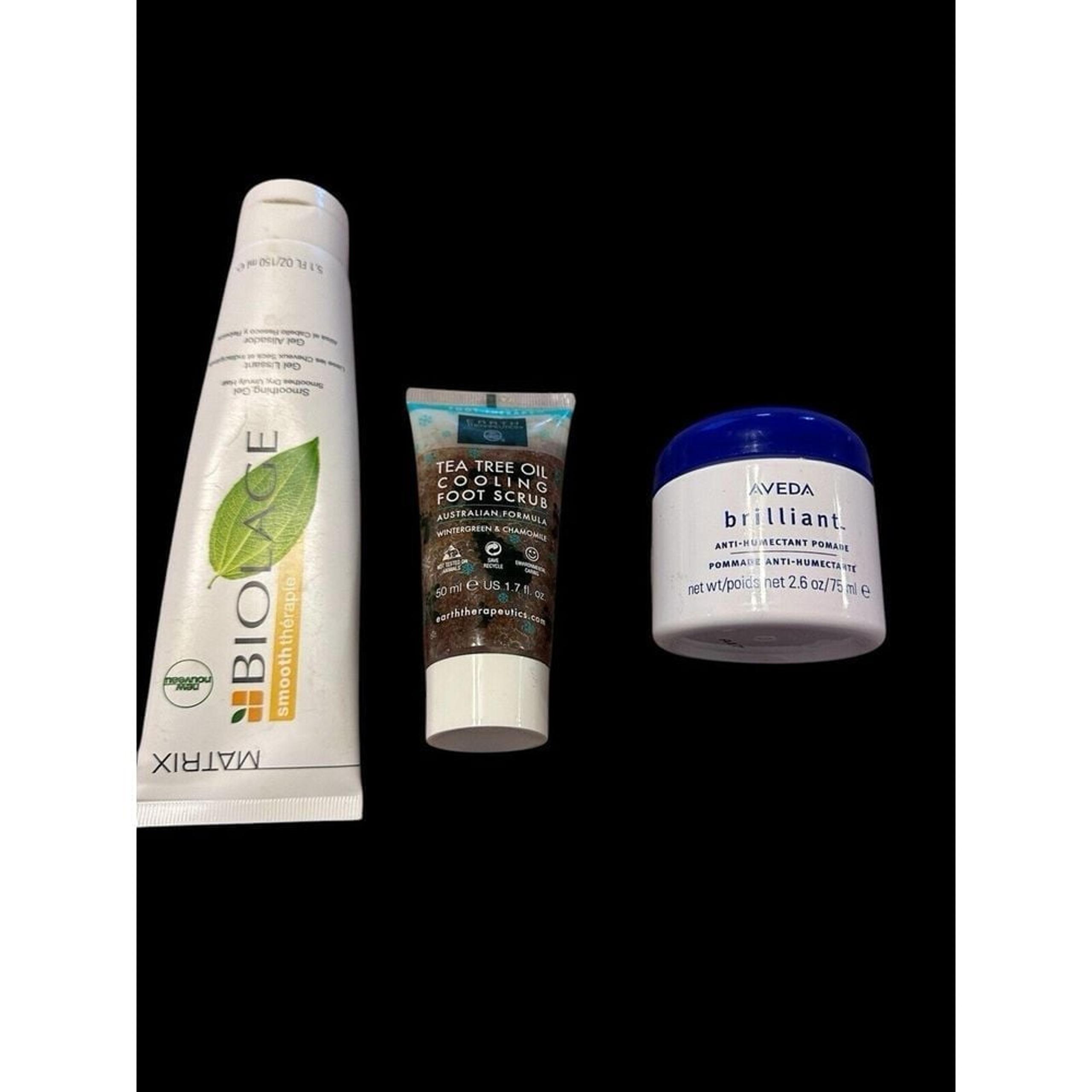 Biolage Smoothing Gel , Aveda Brilliant,Tree Oil Cooling Foot Scrub Anti Frizz
