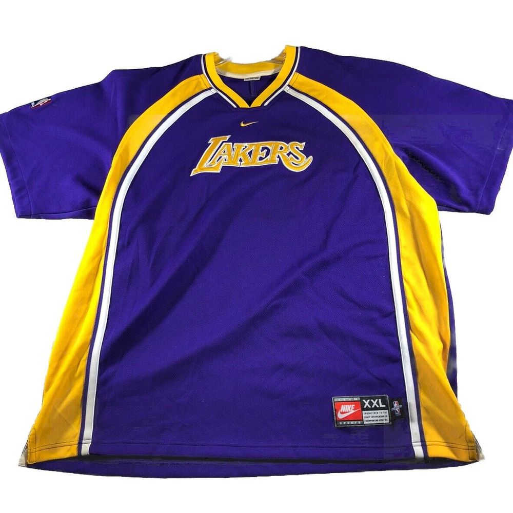 Vintage Nike Los Angeles Lakers Jersey Warm Up Shooting Shirt 2XL Authentic Kobe