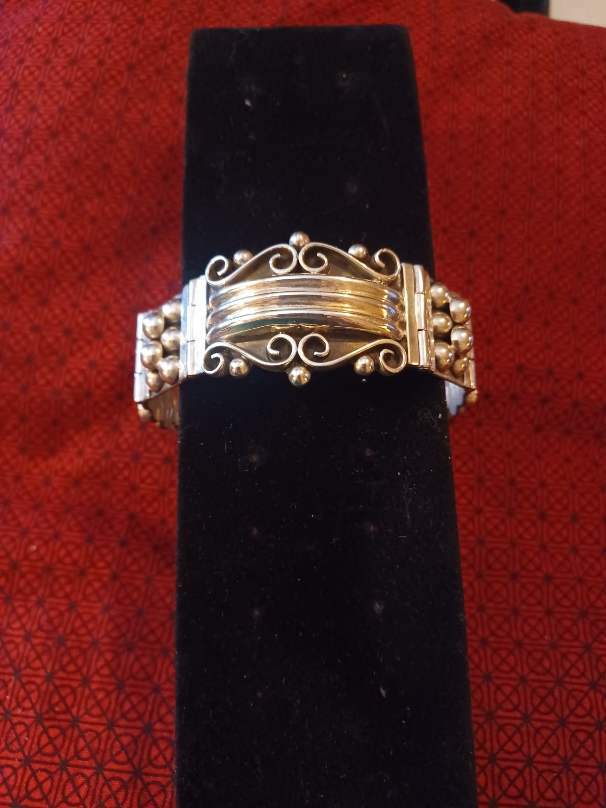Solid sterling Silver Taxco bracelet