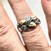 Barbara Bixby Womens Ring Sterling Silver 18K Gold White Topaz Vine Band Size 9