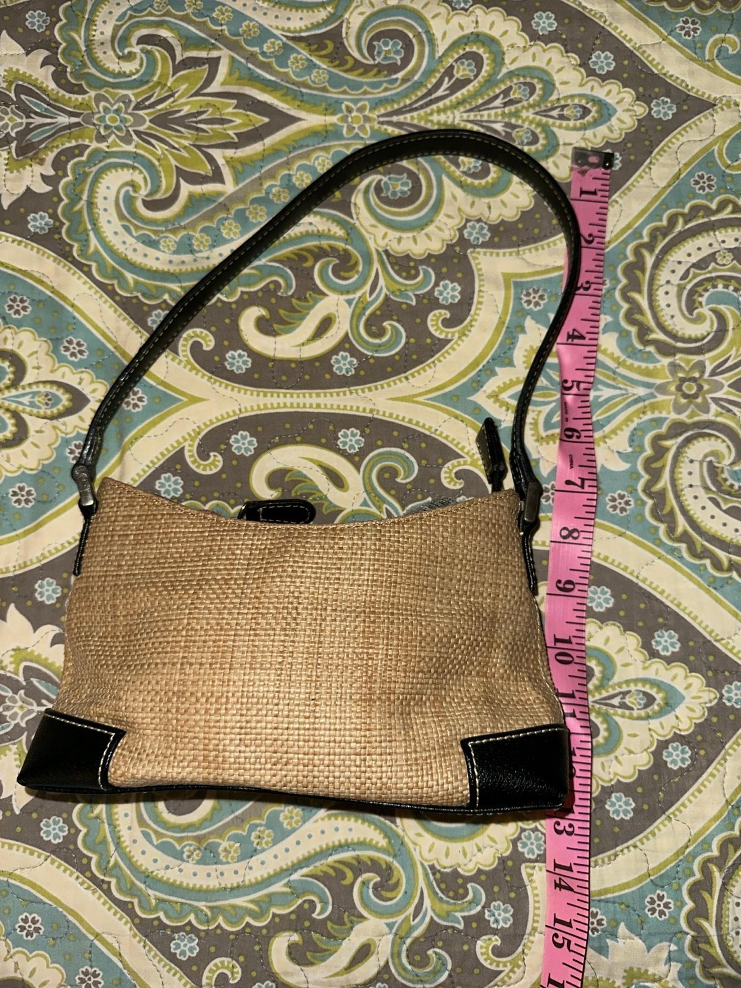 Liz Claiborne small handbag clutch, shoulder, straw weave look. Summer