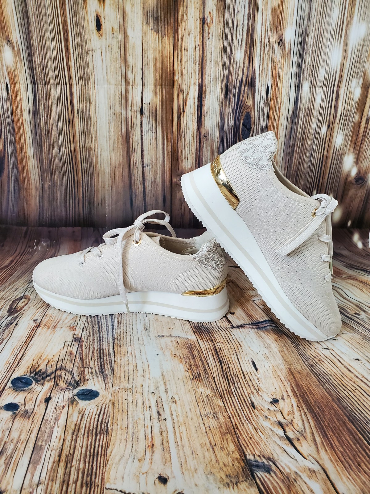 Michael Kors Monique Knit Trainer Lace-Up Running Sneakers