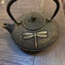 Cast iron dragon fly tea pot