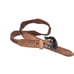 Vintage Brown Leather Silver Buckle Braided Bohemian Western Belt