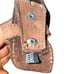 Vintage Brown Leather Silver Buckle Braided Bohemian Western Belt