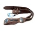 Vintage Brown Leather Silver Buckle Braided Bohemian Western Belt