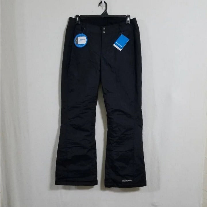 NEW Columbia Womens Large Ski Snow Pants Black Snowboard Waterproof Snowsuit NWT