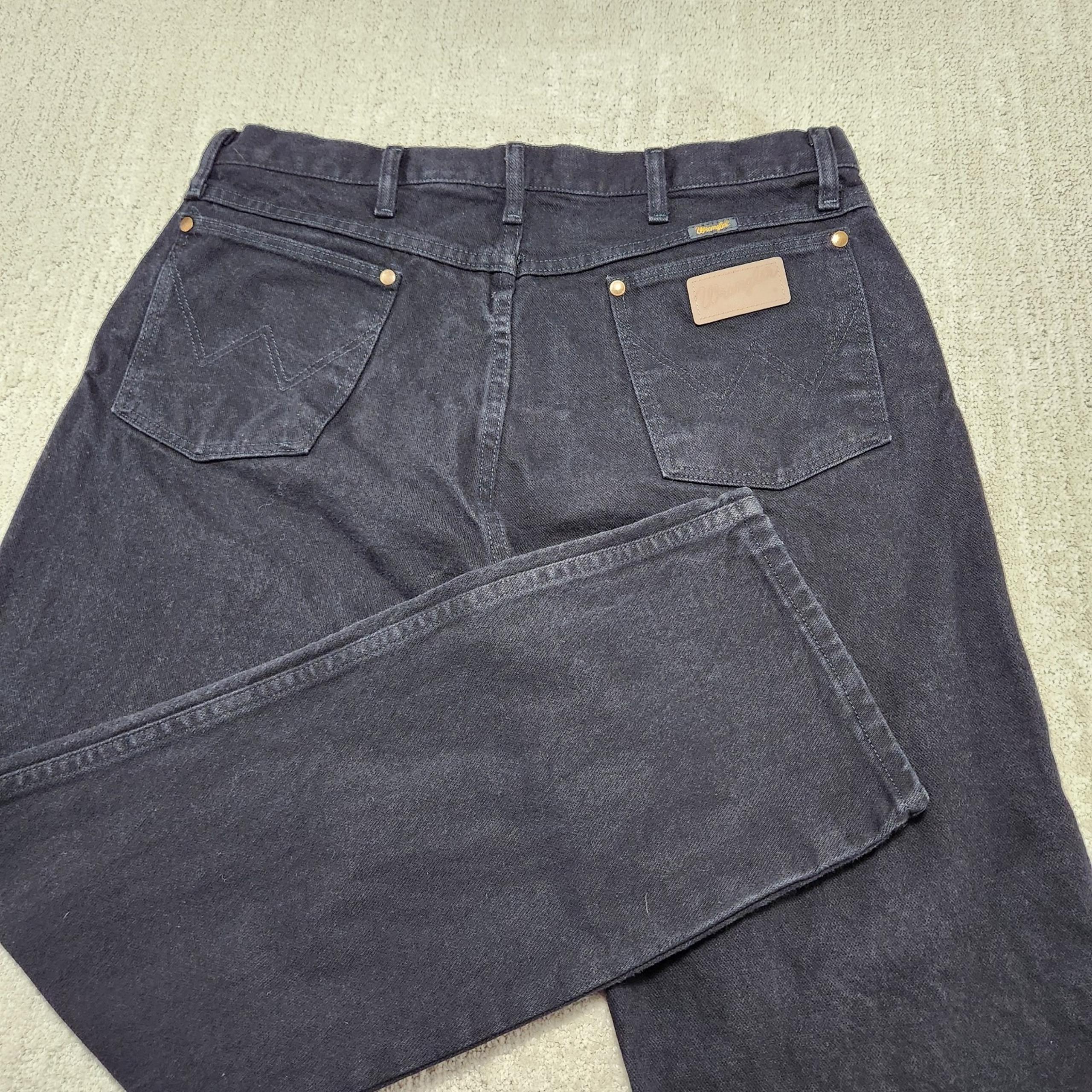 Vintage Wrangler Jeans Men 36x30 *READ Black Denim Cowboy Cut Y2K 13MWZ Western