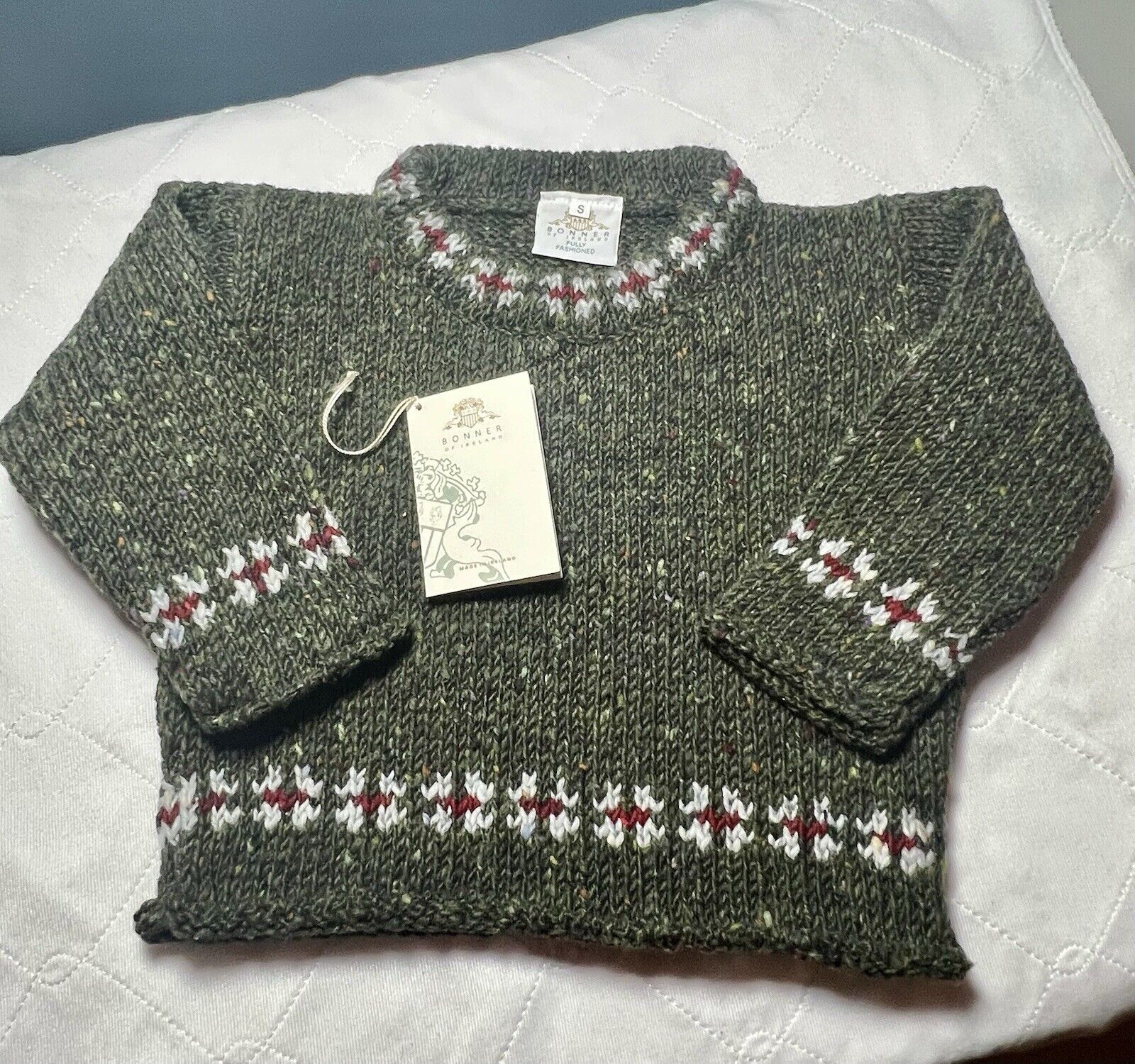 Bonner Of Ireland Boys Sweater Size Small Wool NEW WITH TAGS Donegal