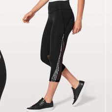 Lululemon Mix & Mesh Crop *21 Black / Chirasu Black