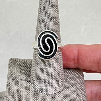 Vintage Sterling Silver Artsy Swirl Ring SR-2712