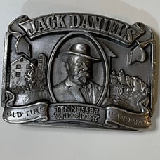 Jack Daniels Old Time Tennessee Whiskey Belt Buckle 1989 Vintage Bergamot
