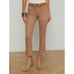 L'AGENCE Micro Boot Stretch Tan Leather Look Coated Denim Jeans, Size 30