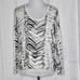 M made in Italy Zebra Print Wool Blend Sweater Attached Sleeveless Under…