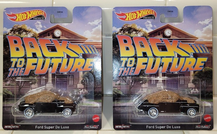 2x HOT WHEELS BACK TO THE FUTURE Ford Super De Luxe Premium Retro LOT 2023