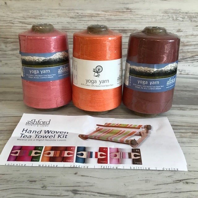 Ashford 8/2 Yoga Cotton Yarn - Handwoven Tea Towel Kit TTKY2