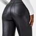 NWT-SPANX Slim Straight Pant Leather-Like Luxe Black- Medium