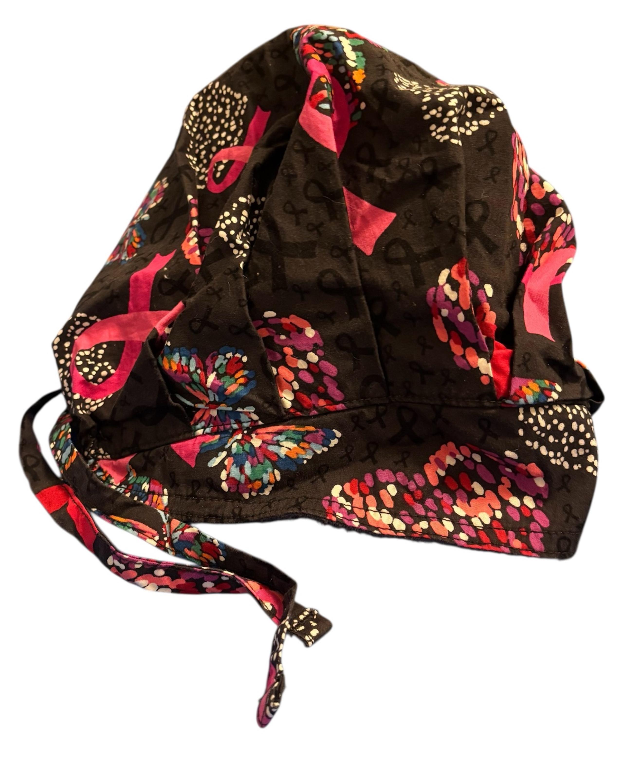 Dickies Breast Cancer ribbon & butterfly scrub cap