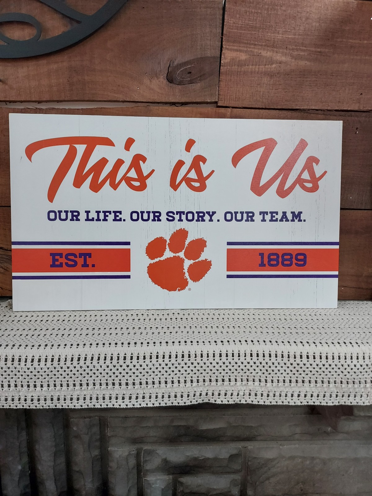 Clemson This is Us Wooden Sign