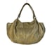 Tory Burch Gold Leather Oversized Dean Hobo Bag Purse Large Metallic Tassel Gold