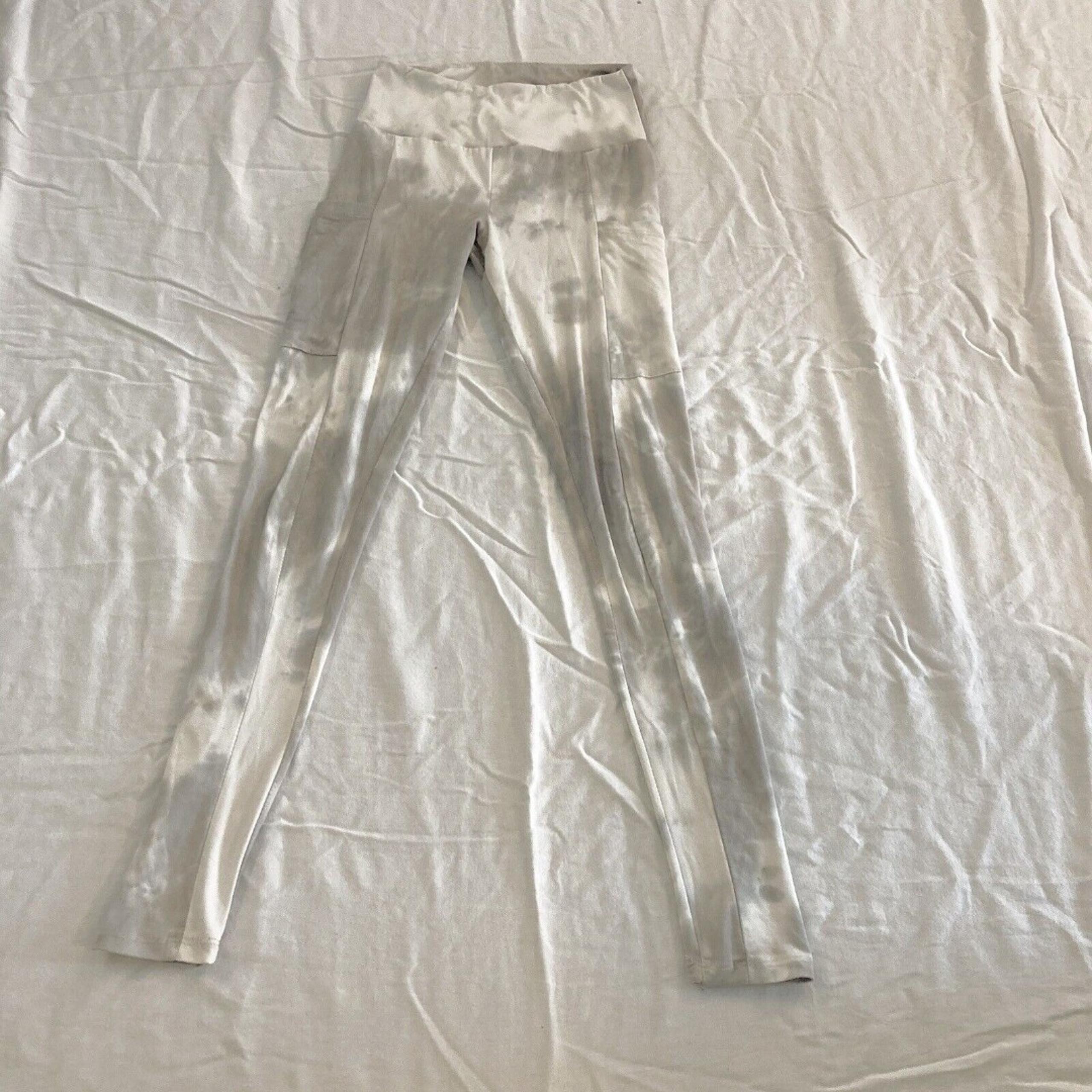 Rue 21 Women’s Size XS Pull On Stretch Waist Ankle Leggings Grey & White Pockets