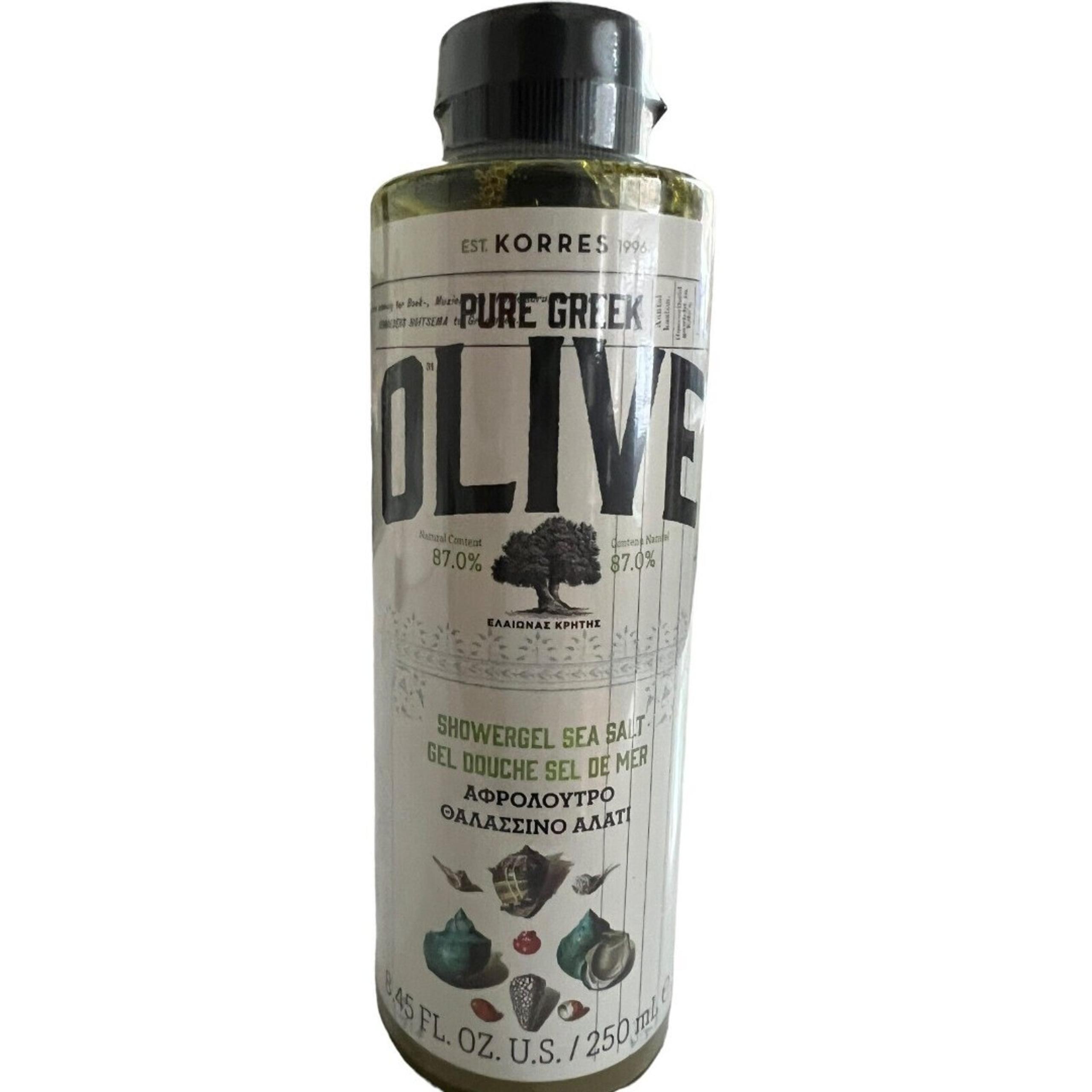 NEW SEALED Korres Pure Greek Olive Shower Gel - Sea Salt Body Wash 8.45 fl oz